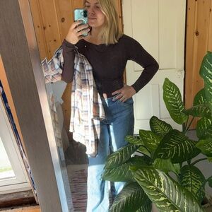 Aritzia Original Contour Whitney Bodysuit mocha brown